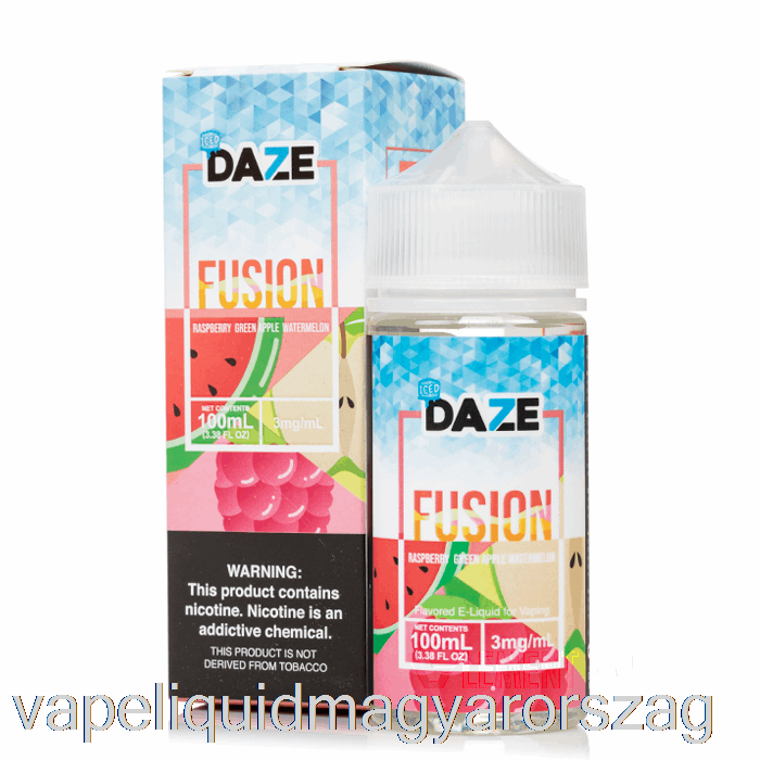 Jeges Málna Zöld Alma Görögdinnye - 7 Daze Fúzió - 100 Ml 3 Mg Vape E Cigi